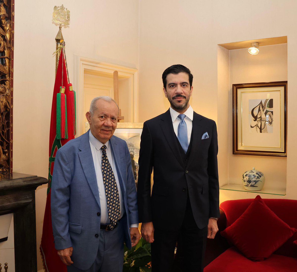 L’Ambassadeur Abdulrahman Aldawood a effectué une visite de courtoisie à S.Exc l’Ambassadeur Lahcen Azoulay, Ambassadeur du Royaume du Maroc auprès de la Confédération suisse.