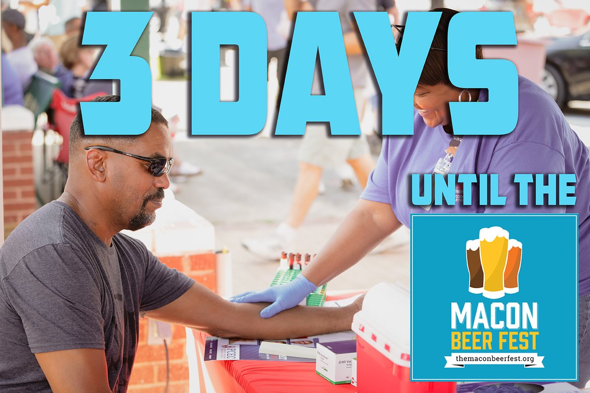 Three days til the Macon Beer Fest!

loom.ly/7EGRDIQ...

#MaconBeerFest #CraftBeer #Octoberfest #Wine #Cider #Music #ArtsandCrafts #FoodTrucks #DowntownMaconRotary @DowntownMaconRotary #DowntownMacon #MaconBibb #VisitMacon #PintsforProstates