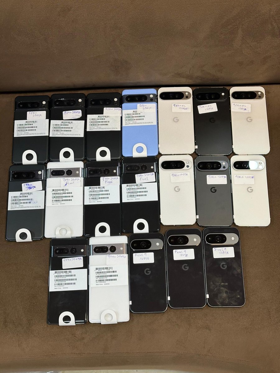zirkongadgets's tweet image. Available Google Pixel Phones
🇬🇧 UK Used, quality and tested
Pixel 9 128GB – ₦790,000
Pixel 9 Pro  128GB – ₦960,000
Pixel 9 Pro XL  128GB – ₦1,020,000
Pixel 7 Pro (256GB, Non Active) – ₦540,000
Pixel 8 Pro (256GB, Non Active) – ₦730,000