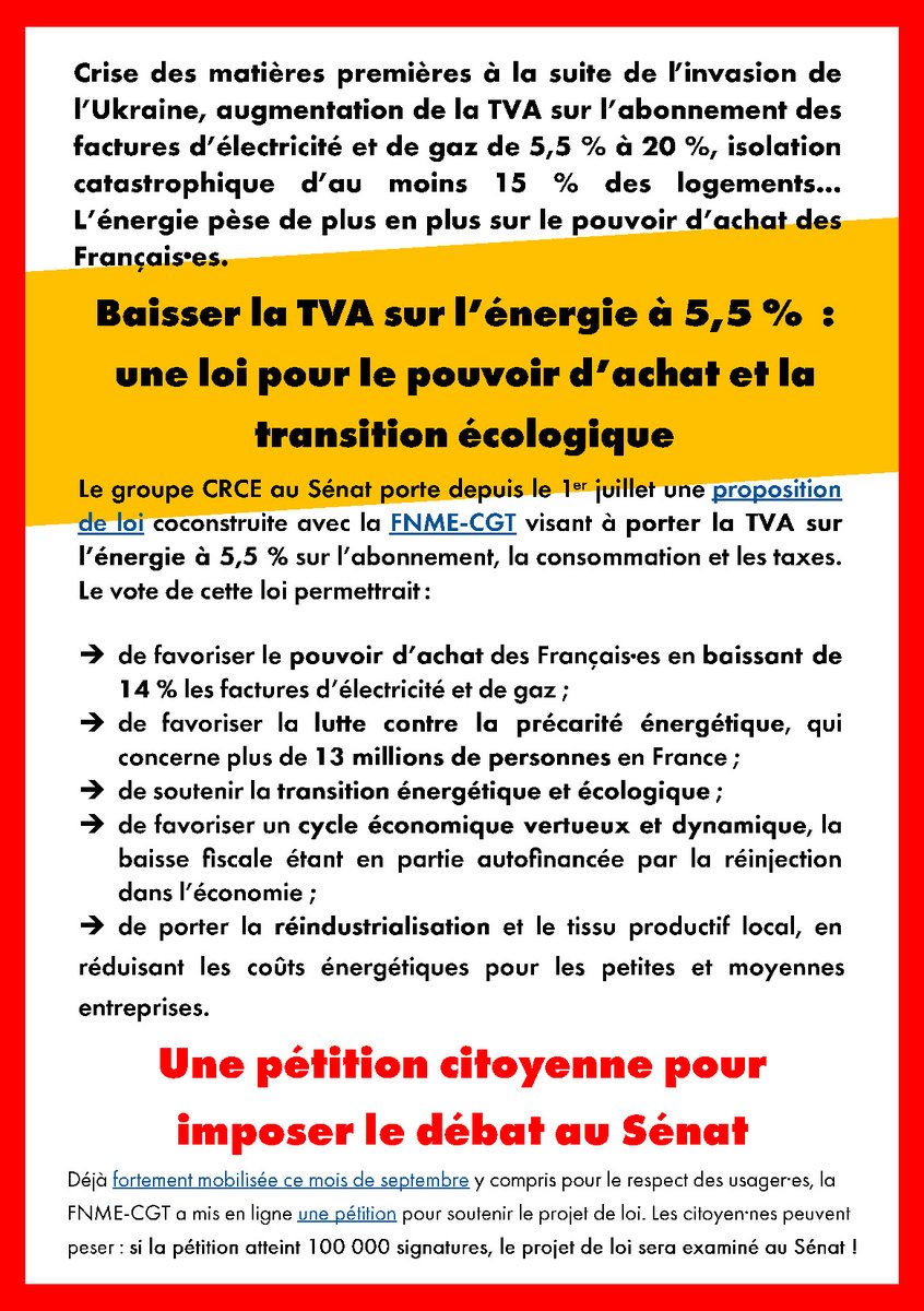 Faire baisser les factures d'énergie c'est urgent 🚨! Signe la pétition, prend l'avenir de tes factures en main 🫵!