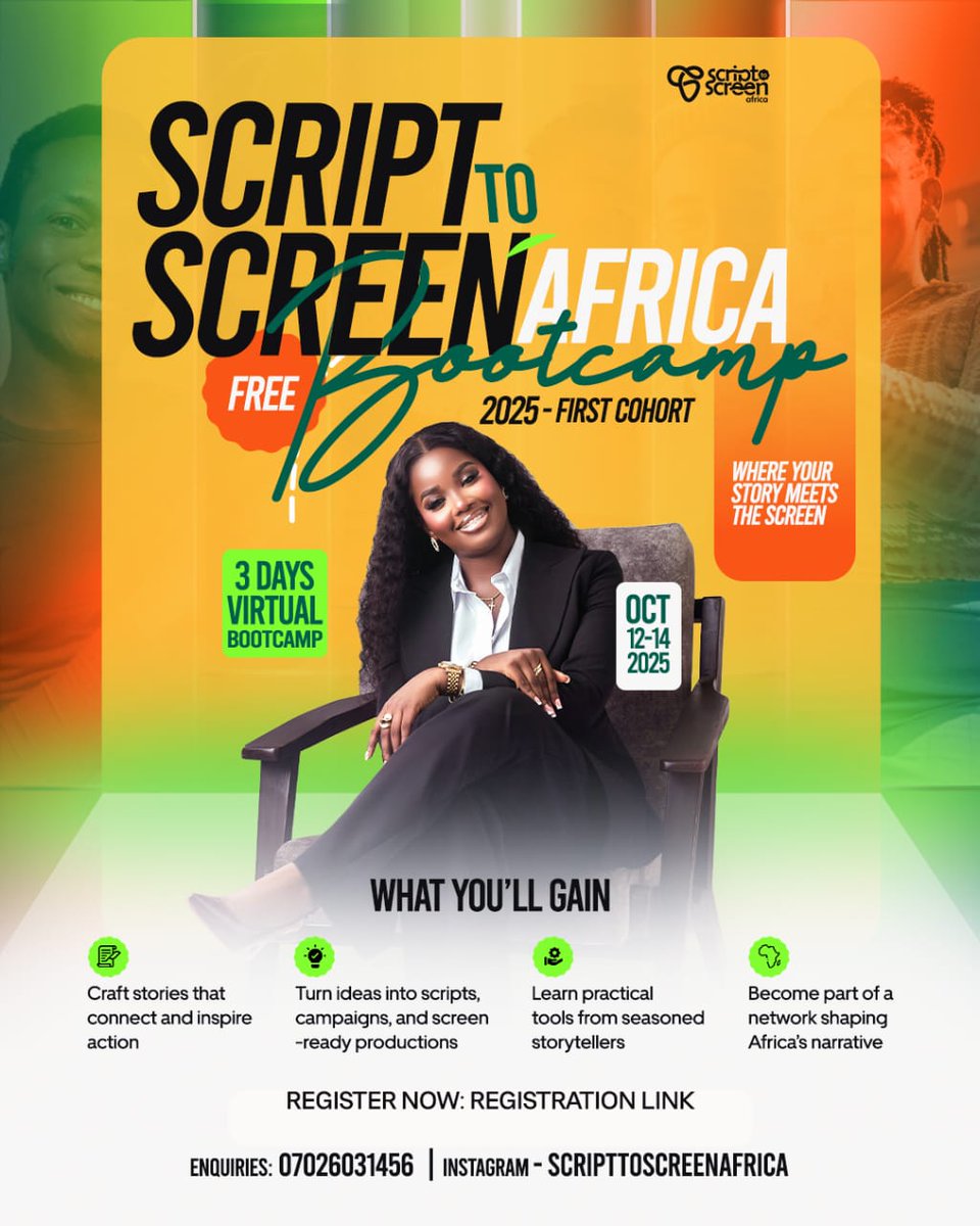 My friend, <a href="/salome_yadung/">sally the billionaire realtor🛎</a>, is launching her brand and hosting a FREE bootcamp for people who love to tell stories. It's happening from Oct 12-14 and you can register here: bit.ly/SSABootcamp

As long as your career is tied to storytelling, creatives, &amp; content, JOIN US! 🔥🥂