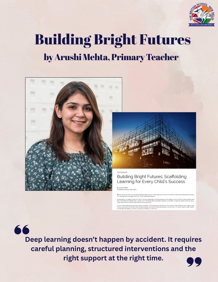 TBS_Delhi's tweet image. Proud moment for TBS! 🌟
Arushi Mehta &amp;amp; Anshu Saksena feature in the latest @EARCOSORG  Journal, sharing insights on scaffolding learning &amp;amp; the STEAM approach in science.

Read here 👉 issuu.com/earcosorg/docs…

#TBSDelhi #TeamTBS #EARCOS