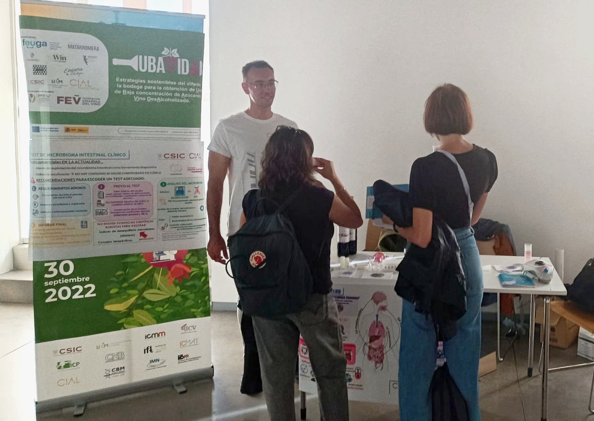 CIAL_CSIC_UAM's tweet image. ¡El futuro del vino es más sostenible y tiene menos alcohol! 🍷
Científicos del @CIAL (CSIC-UAM) presentaron #GOUBAVIDA en la #NocheEuropeaInvestigadores 2025.