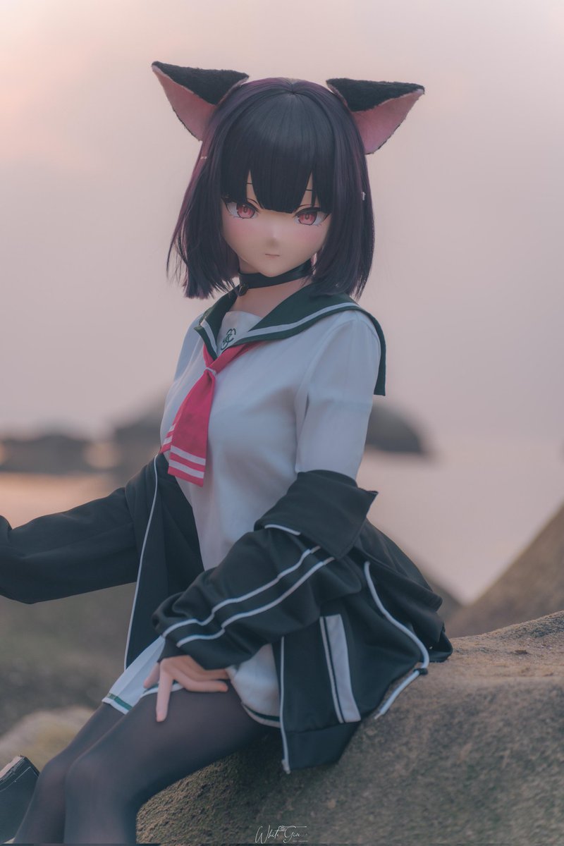 🌊🐈‍⬛
📸：<a href="/whitegive007/">摆（だる）</a>
🔧：<a href="/whitegive007/">摆（だる）</a>
#ブルアカ 
#杏山カズサ 
#着ぐるみ