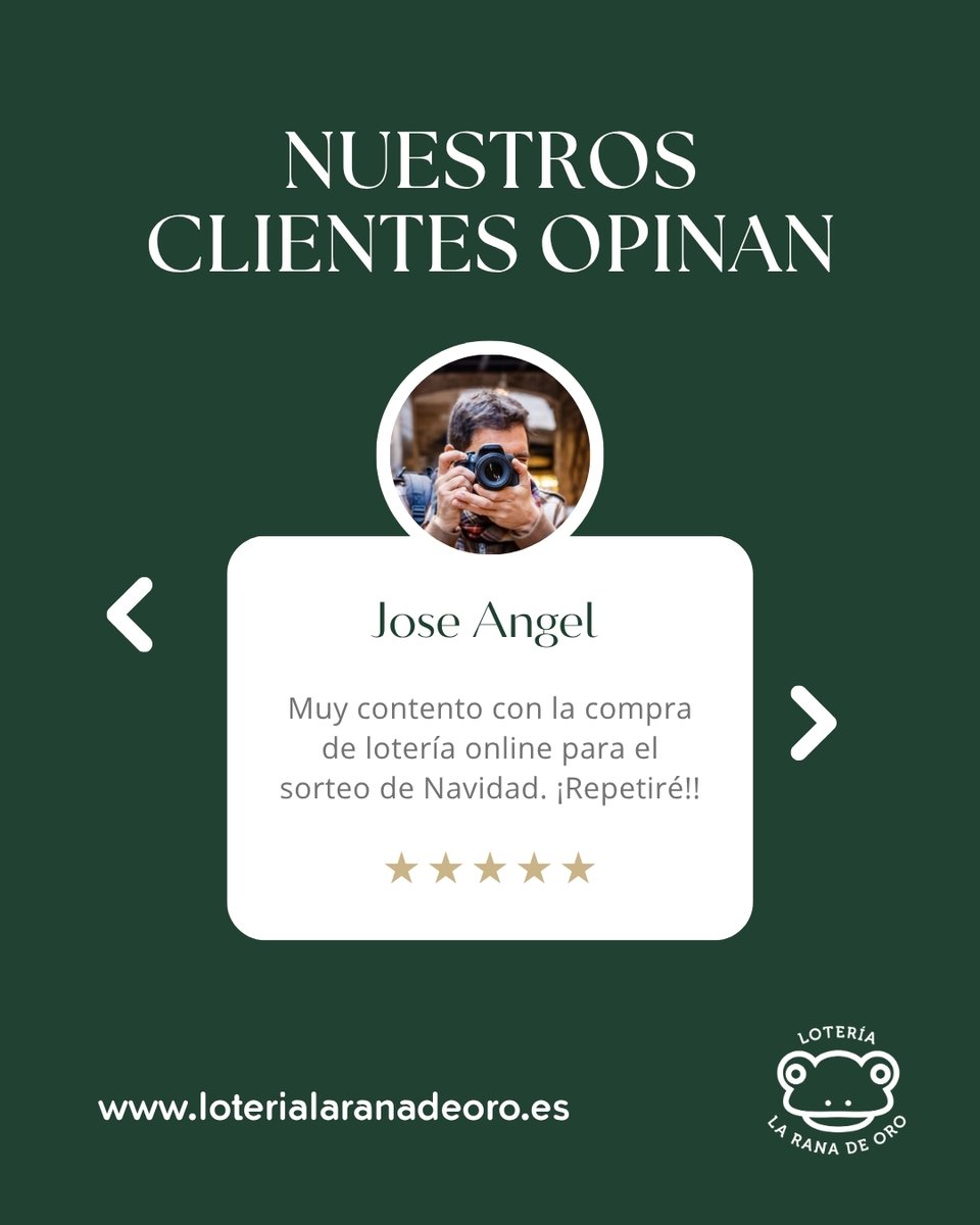 Que alegría recibir vuestras reseñas donde valoráis nuestro trabajo.
Gracias por seguir confiando en La Rana de Oro. 🐸