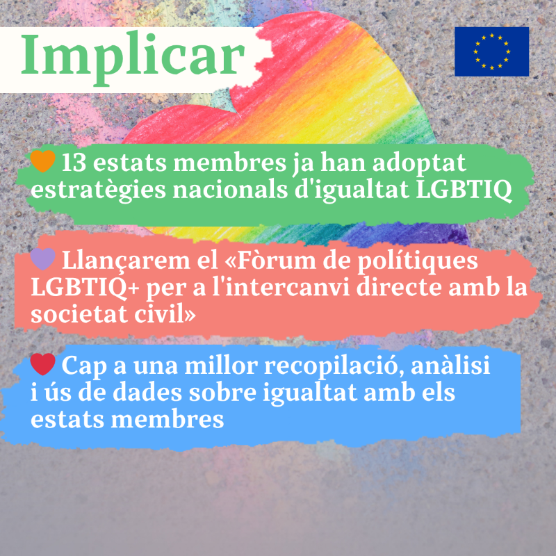 ComissioEuropea's tweet photo. La UE ha fet progressos reals per a la igualtat LGBTIQ+ 🏳️‍🌈 🇪🇺

Des del bloqueig de #fonseuropeus a regions que discriminen, passant pel reforç dels organismes d'igualtat i el suport a les estratègies nacionals.

Avui, donem un nou pas amb l'Estratègia d'igualtat #LGBTIQ+ 2026-30