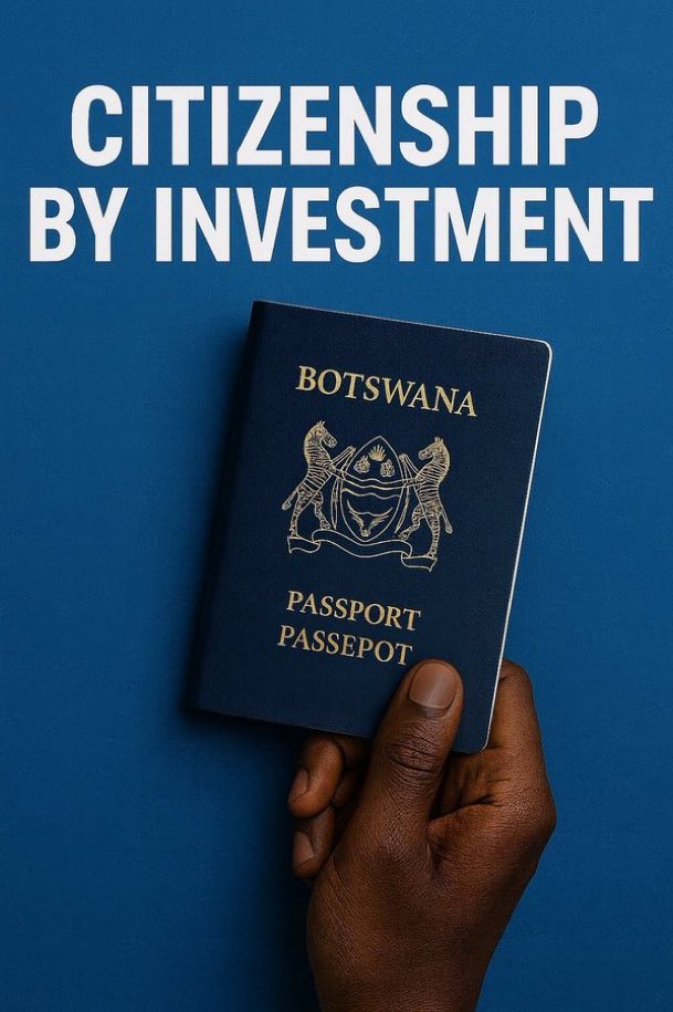 daddyhope's tweet image. Starting in 2026, individuals will be able to invest between US$75,000 and US$90,000 to obtain citizenship in Botswana.

This initiative presents an attractive opportunity for investors while serving as a strategic move to strengthen Botswana’s population growth and attract…