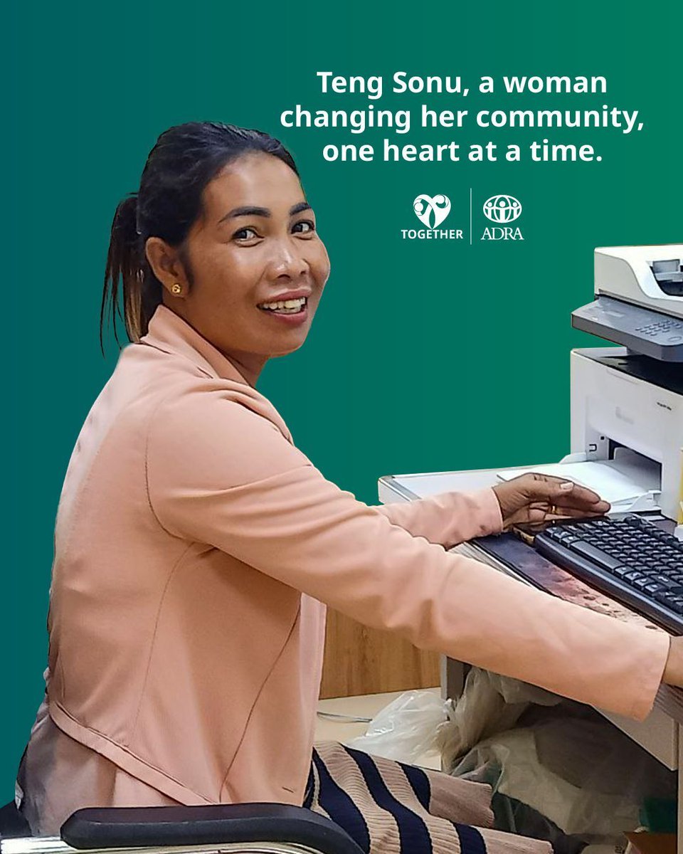 adracanada's tweet photo. Teng Sonu, a proud Cambodian woman and mother who turned her passion for helping others into a mission of service.
Through ADRA's TOGETHER Project, supported by the government of Canada, she gained skills in gender equality, youth empowerment &amp; advocacy.
#TogetherProject #ADRA https://t.co/bRBp0vrdiN