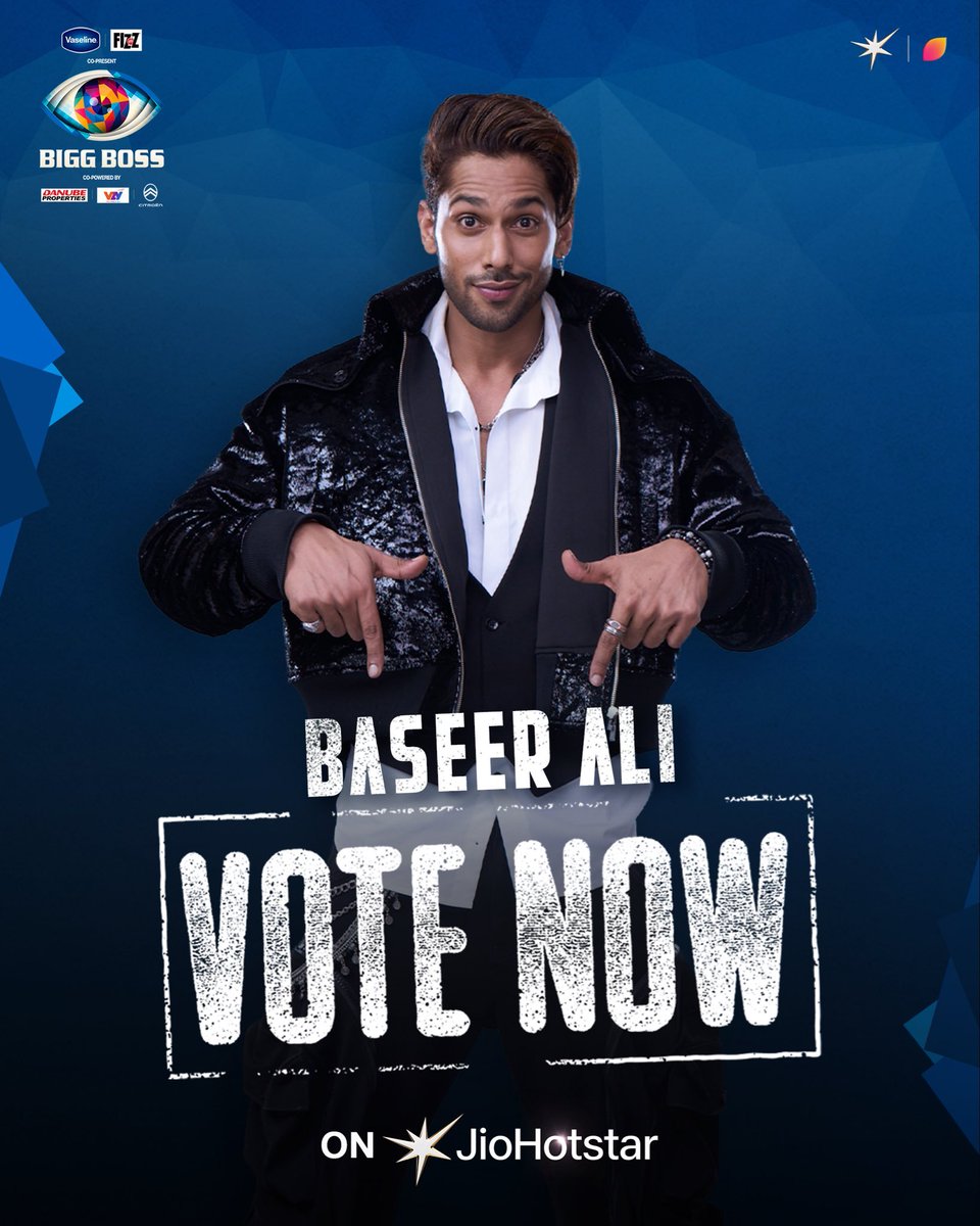 Tingg_Tong's tweet photo. Vote for #BaseerAli 
*Open the JioHotstar app
*Click on the 24 Hours Live channel or the Episode tab
*Tap on the Vote option
*Vote for #BaseerBob
* Use the phones of your family members and friends too
* You can cast up to 99 votes per account per day
#VoteForBaseer
#BiggBoss19 https://t.co/lsn4SwLY0T