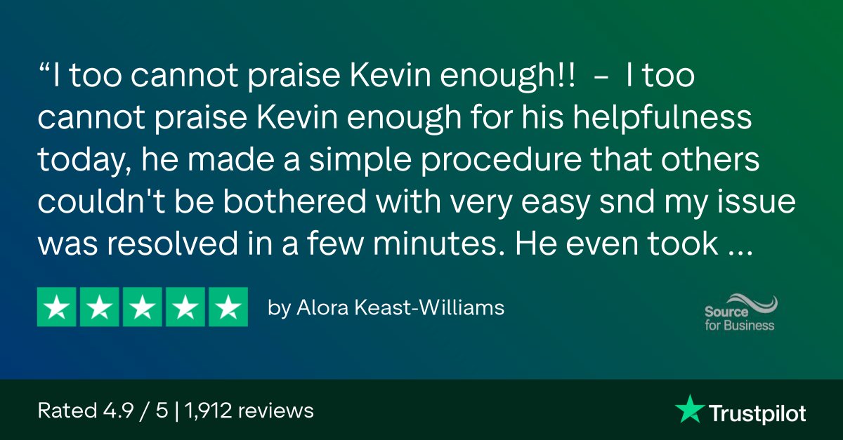 Source4b's tweet image. Kevin’s done it again! Making tricky tasks simple and keeping things running smoothly - just the kind of service we love to see!
#FiveStarService #CustomerSatisfaction #BusinessSuccess
