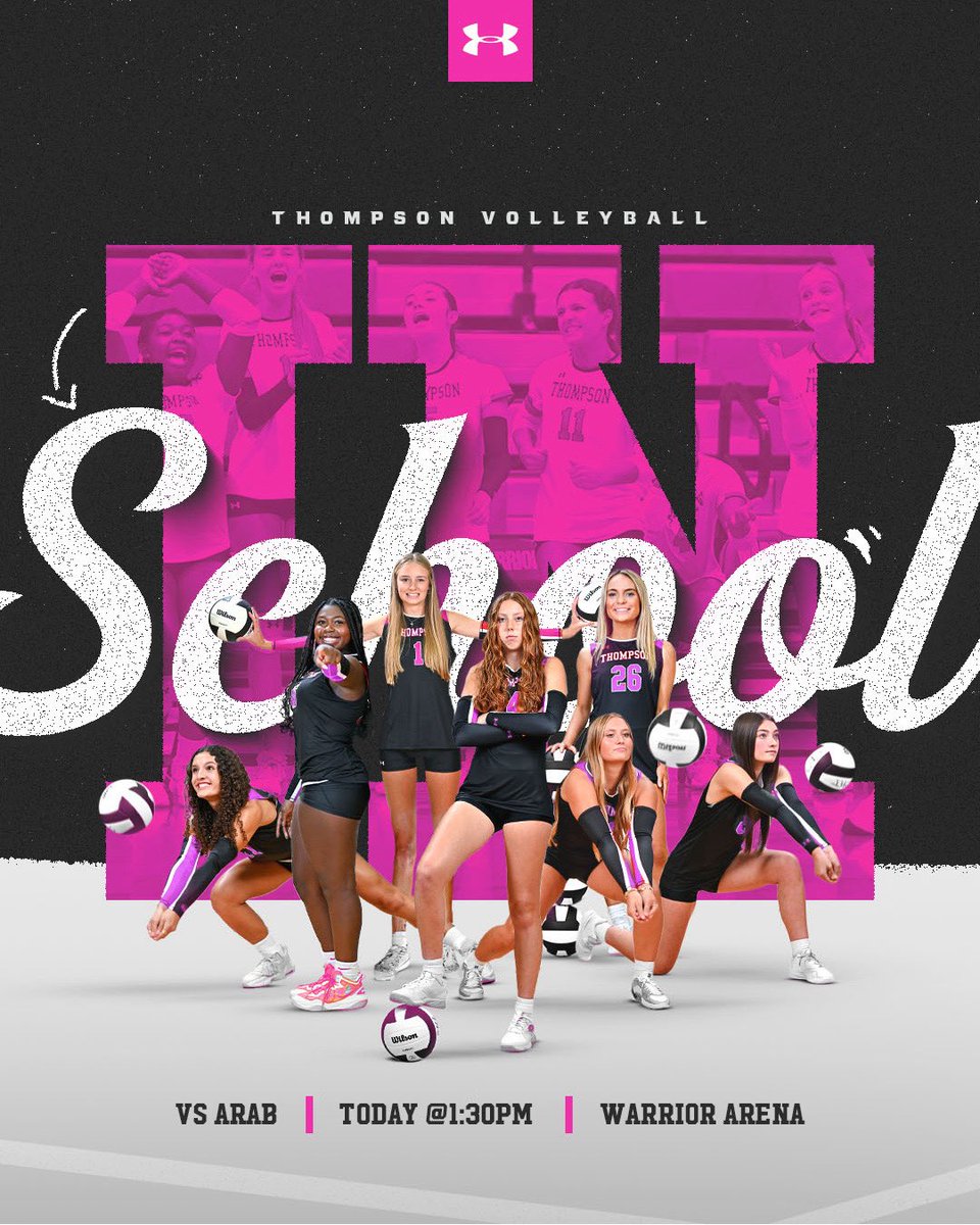 PINK IS POWER!!  In school match today v. Arab!  1:30pm!  Students grab your tickets at lunch from a vb player! #BiggerThanUs