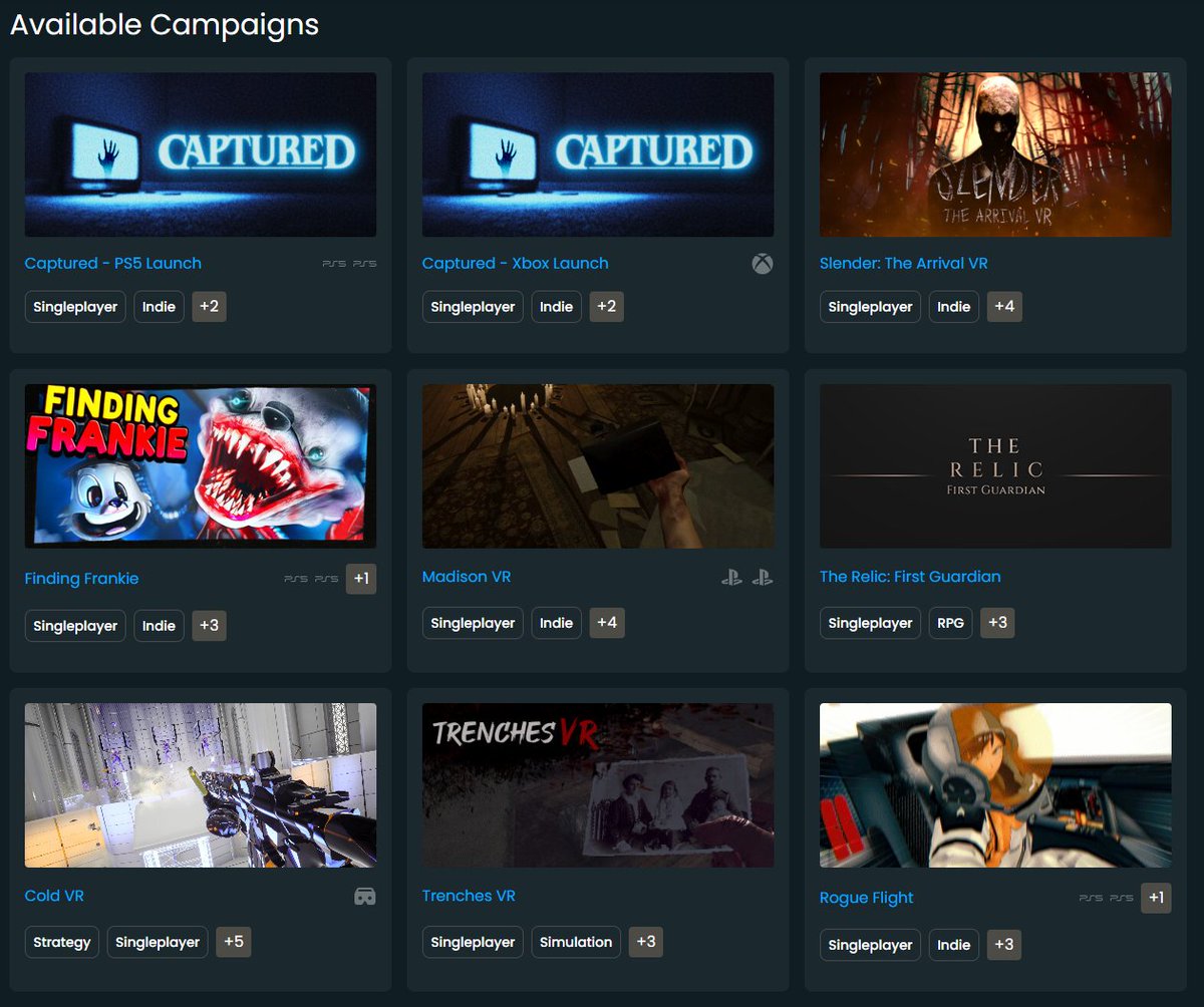 PerpGames's tweet image. Creators, you can now apply for a #CAPTURED key on both #Xbox Series X|S &amp;amp; #PS5!

Head to our Lurkit page to find out more and to apply to our creator program where you can get keys for all of our upcoming games!

creators.perpgames.com

#Gaming