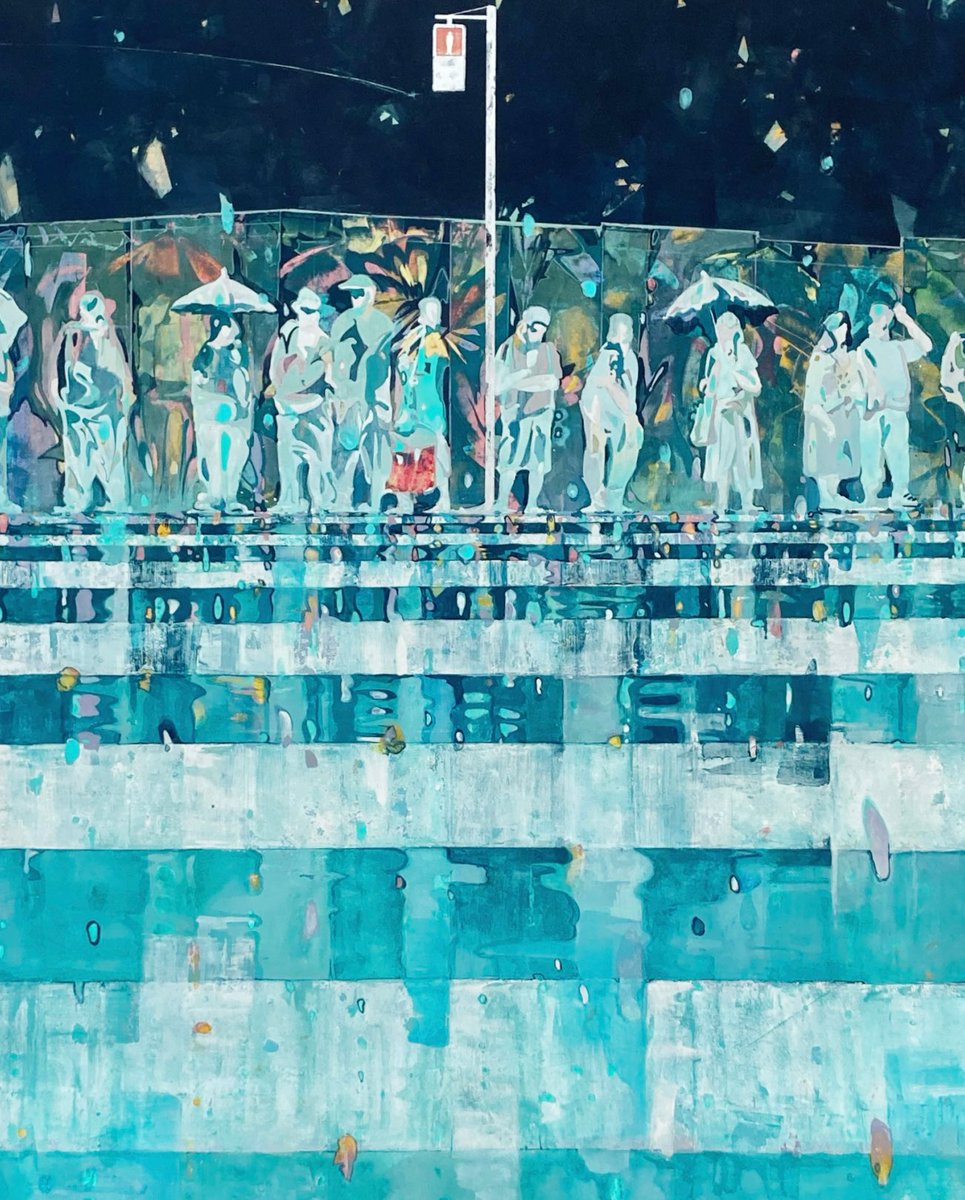 原澤享輔 「見る魚」S3号大、日本画、現代美術 原澤享輔 「見る魚」S3