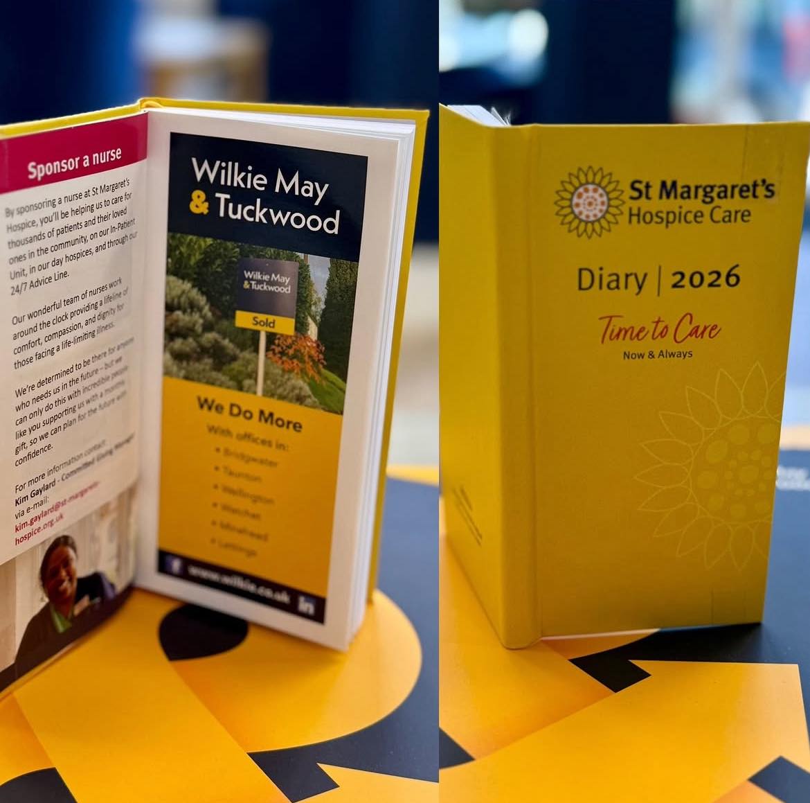 💛🌻 St Margaret's Somerset Hospice brightening up our desks for 2026! 🌻💛 

We’re always proud to support St Margaret’s Hospice &amp; help them to continue the amazing work they do in our community. #TimeToCare