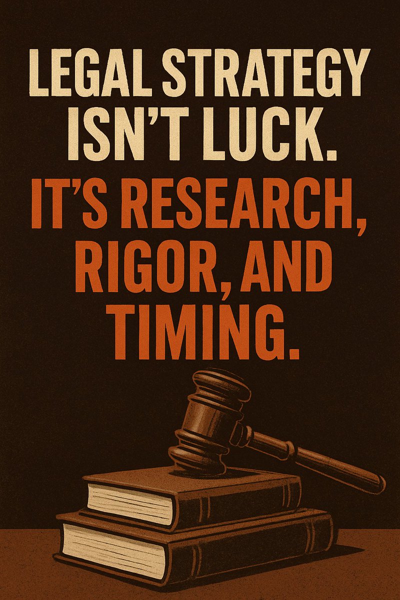 WyneLegal's tweet image. Legal wins aren’t about luck, they’re about strategy.
🔹 Research: know the law inside out.
🔹 Rigor: prepare beyond the obvious.
🔹 Timing: strike when it matters.
Because in law, precision beats chance every time.

#LegalStrategy #LegalMindset #JusticeInAction