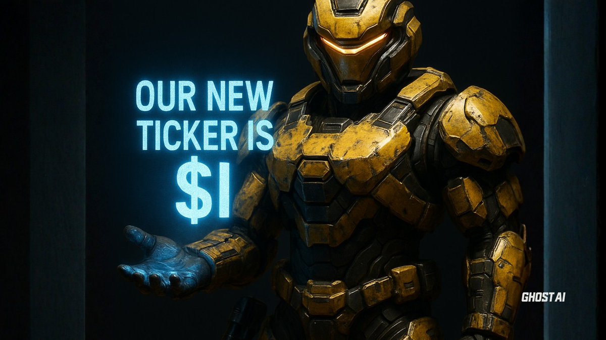 GHOSTAI_OFFCL's tweet photo. GHOST AI UPDATE 🚨
The future just got a new symbol.
Our new ticker: $I ⚡
Precision. Power. Presence.
Welcome to the next phase of the war.
#GhostAI #Web3 #AIRevolution #Web3Gaming #CryptoGaming #Blockchain https://t.co/Q1ab7OEPri