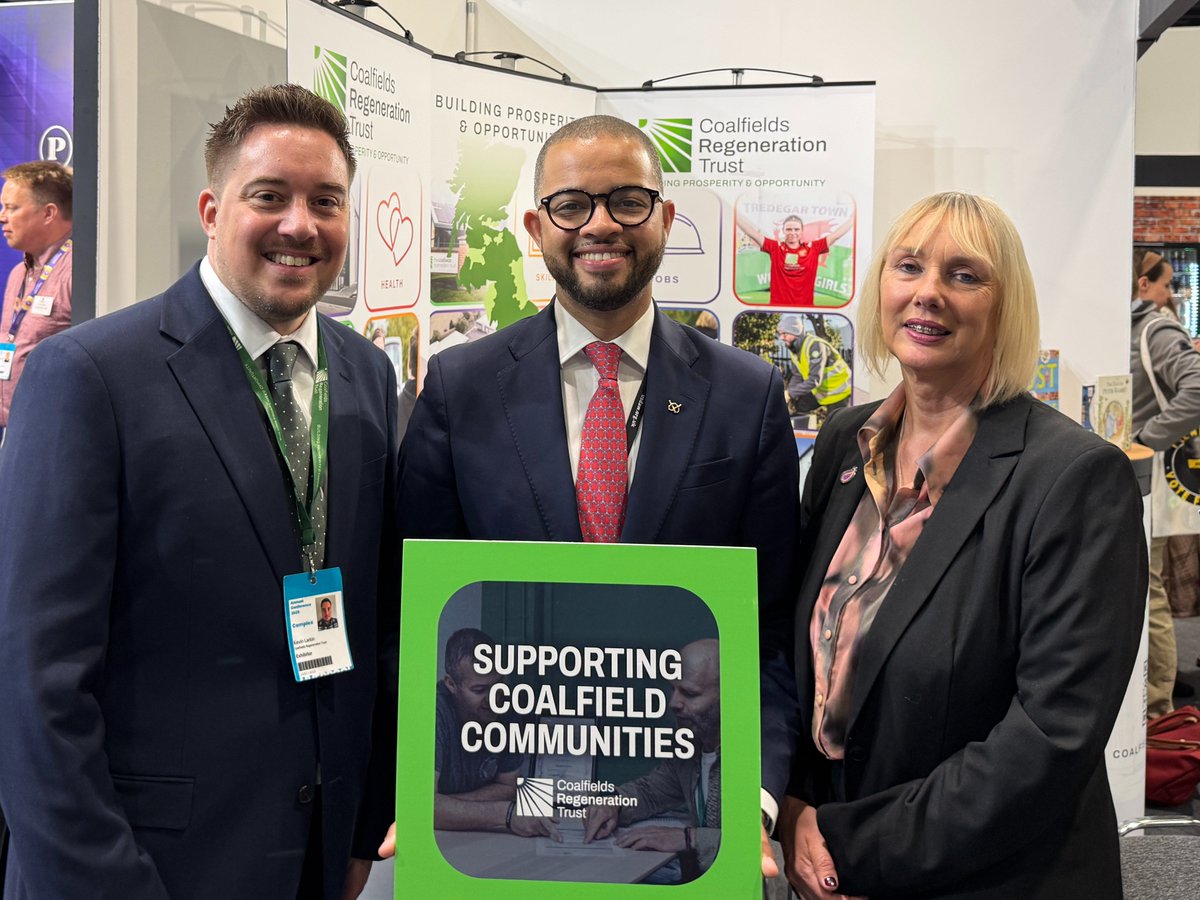 Thanks to <a href="/AJogee/">Adam Jogee MP</a> for visiting the <a href="/CoalfieldsRegen/">Coalfields Regeneration Trust</a> stand at the Labour Party Conference.

We look forward to continuing to work with you to improve coalfield communities.