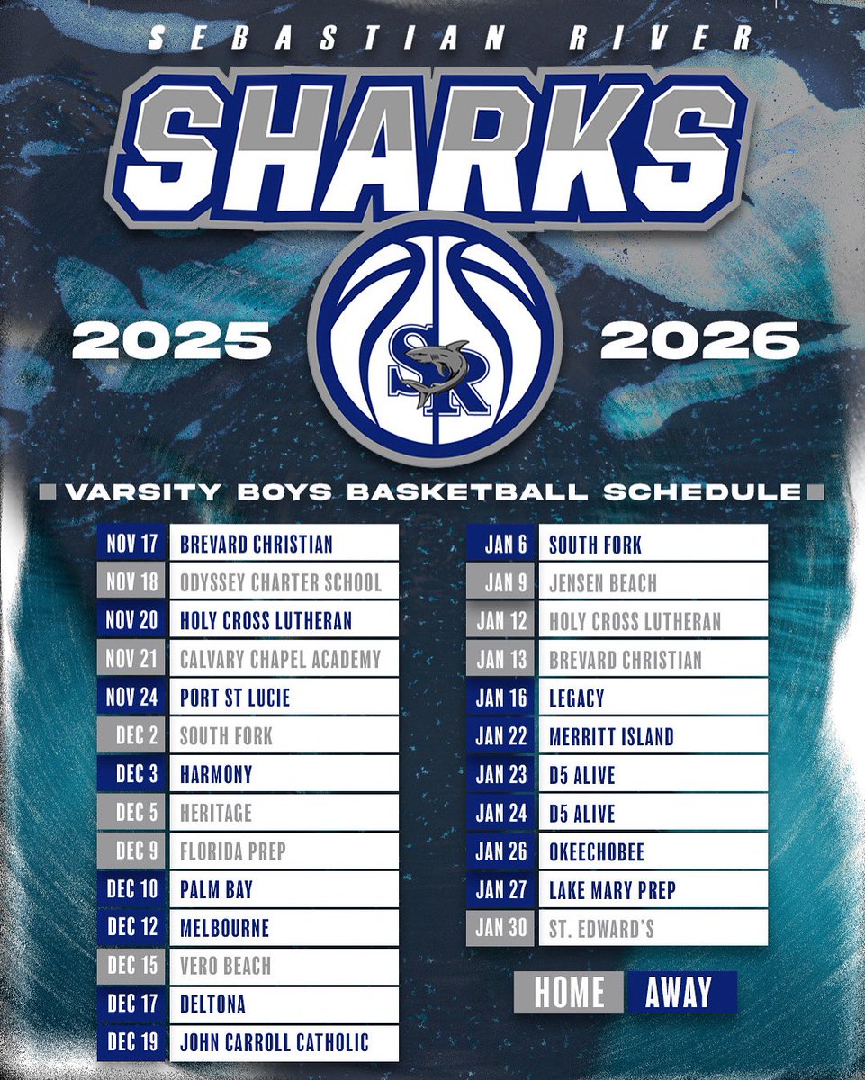 SRHSHOOPS's tweet photo. 🦈 Shark Nation — the 2025-2026 Varsity Basketball schedule is here! 💪🏽🔥
Come out and support your Sharks all season long!

#SharkNation #GoSharks #SRHSBasketball #HoopSeason https://t.co/aNe14TOhRk