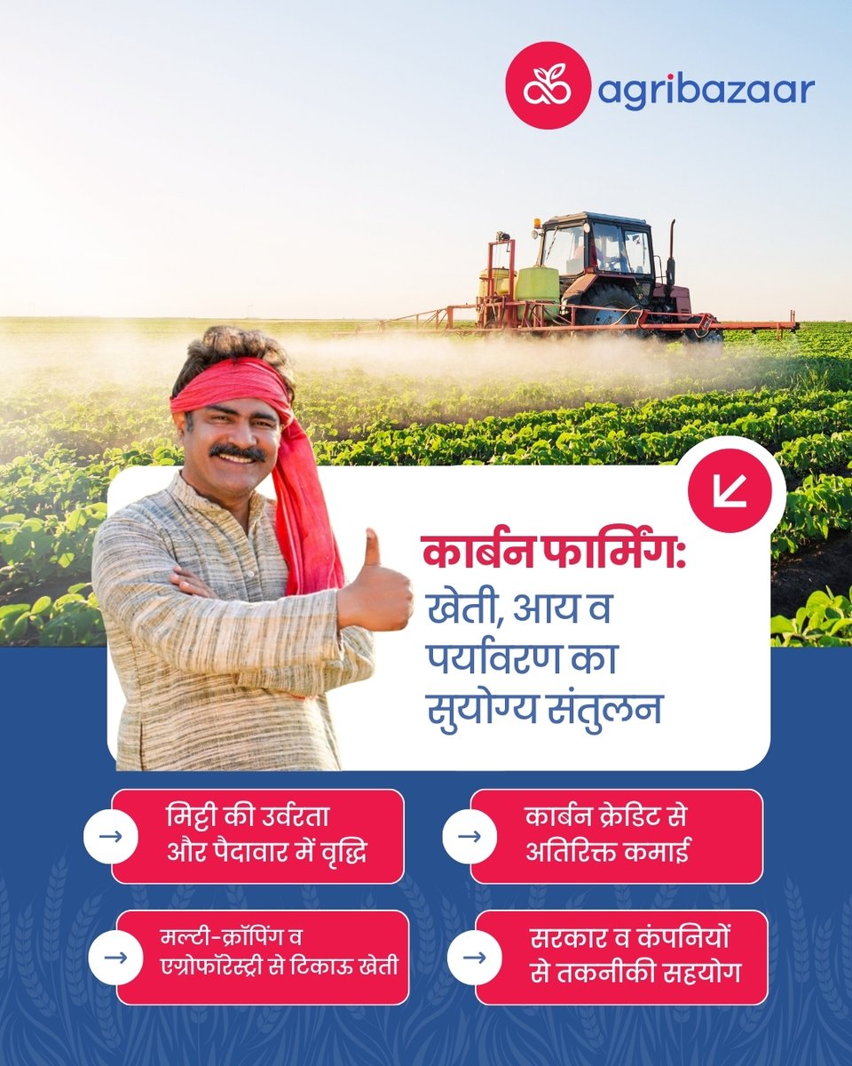 कार्बन फार्मिंग सिर्फ फसल बढ़ाने का तरीका नहीं, बल्कि मिट्टी की ताकत बढ़ाकर पर्यावरण संतुलन भी बनाए रखती है। तो जानें कैसे यह खेती का नया तरीका आपकी फसलों, पर्यावरण और कृषि आय बढ़ाने के लिए फायदेमंद होगा। 

Link: bit.ly/4nIvIAv

#CarbonFarming #agribazaar