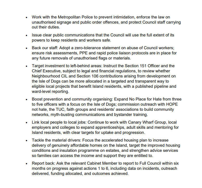 CllrMarcFrancis's tweet image. At tonight's Full Council @TH_Labour cllrs will propose a motion requiring Tower Hamlets Council to challenge the far right extremists peddling lies to provoke disorder outside a hotel accommodating asylum seekers. We hope all cllrs will join us in standing up against this racism