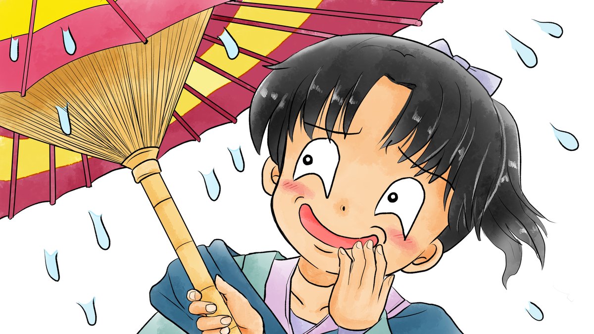 昨日描いた絵です( ゜Д゜)
 恋の魔法とおまじない737-1色塗り途中
福娘度話集昔話彦一「切れない紙」

#恋の魔法とおまじない #昔話 
