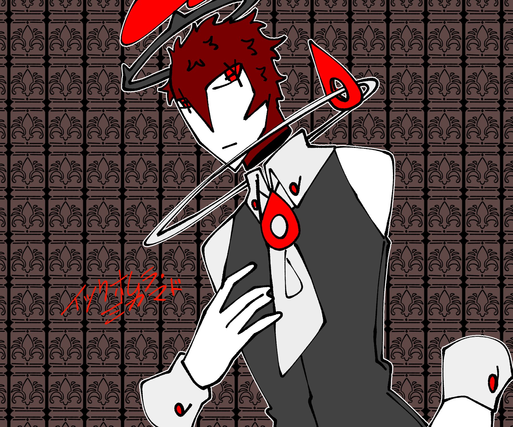 タイトル「先輩は臭う」抽象画 　手書き MITSUKADO on X: 