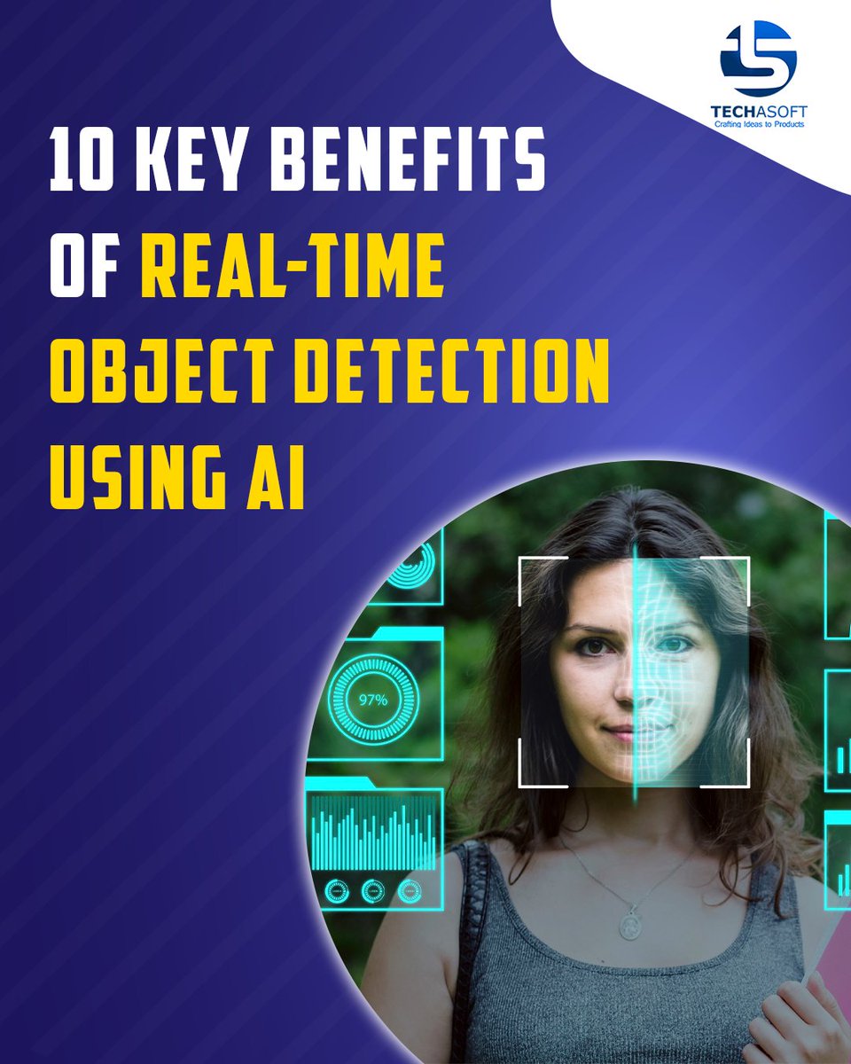 TECHASOFT_BNGLR's tweet image. 🤖 10 Key Benefits Of Real-Time Object Detection Using AI

AI-powered real-time object detection is transforming industries — from security to healthcare to manufacturing!

Here’s why businesses are adopting it fast
🌐 - ml.techasoft.com

#AI #ObjectDetection #Artificial
