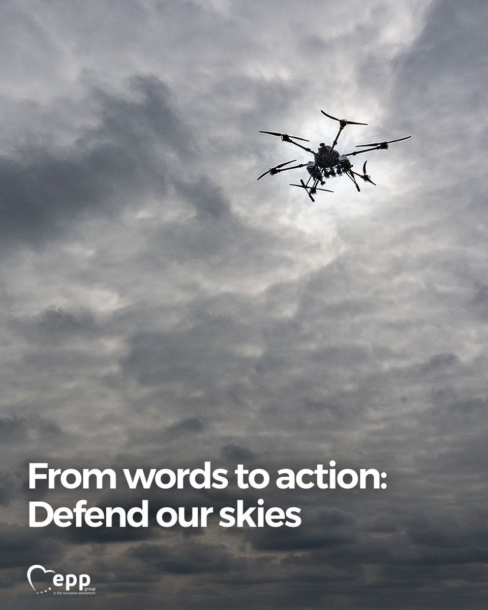 We urge the EU to move from words to action and defend its airspace, warning that Russia’s escalating hybrid attacks against EU Member States amount to state-sponsored terrorism and demand an immediate, coordinated European response. 

epp.group/0mkaldpi #EPlenary