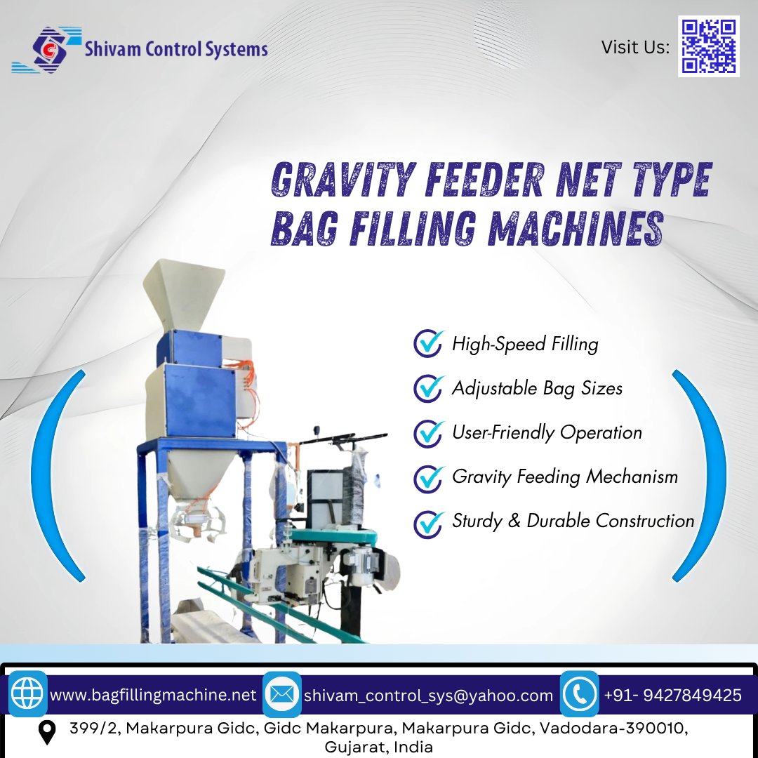 Shivam_control's tweet image. 🚀 Boost your packaging efficiency with our Gravity Feeder Net Type Bag Filling Machine!
✅ High-speed filling
✅ Adjustable bag sizes
📞 +91-9427849425
🌐 bagfillingmachine.net
📍 Vadodara, Gujarat
#PackagingMachine #IndustrialAutomation #MadeInIndia