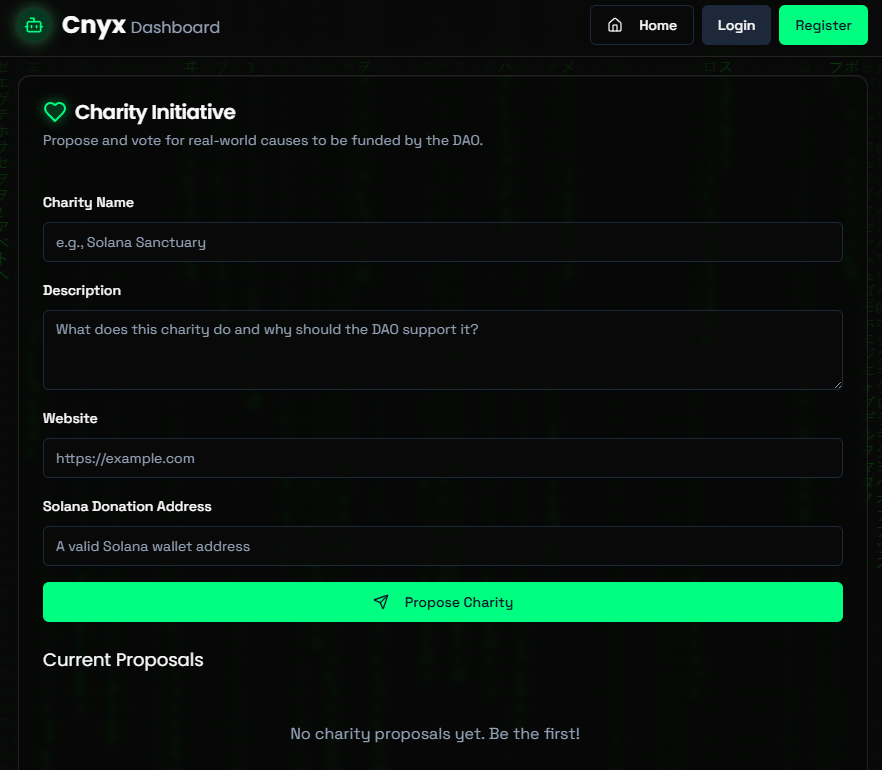 CNYXVC's tweet photo. ✨ Sneak Peek: $CNYX Charity Section ✨

We’re building a community-driven charity pool where a portion of AI profits can support real-world causes chosen by the DAO

Donations will be verifiable on-chain whenever possible. If not, we’ll send bank transfers and share full proof on Twitter and Telegram, ensuring complete transparency

This is autonomous finance giving back, combining AI precision with community decision-making

Website: https://t.co/V4nDbRsiq9

📈 Live Chart: https://t.co/XfwdftZunG