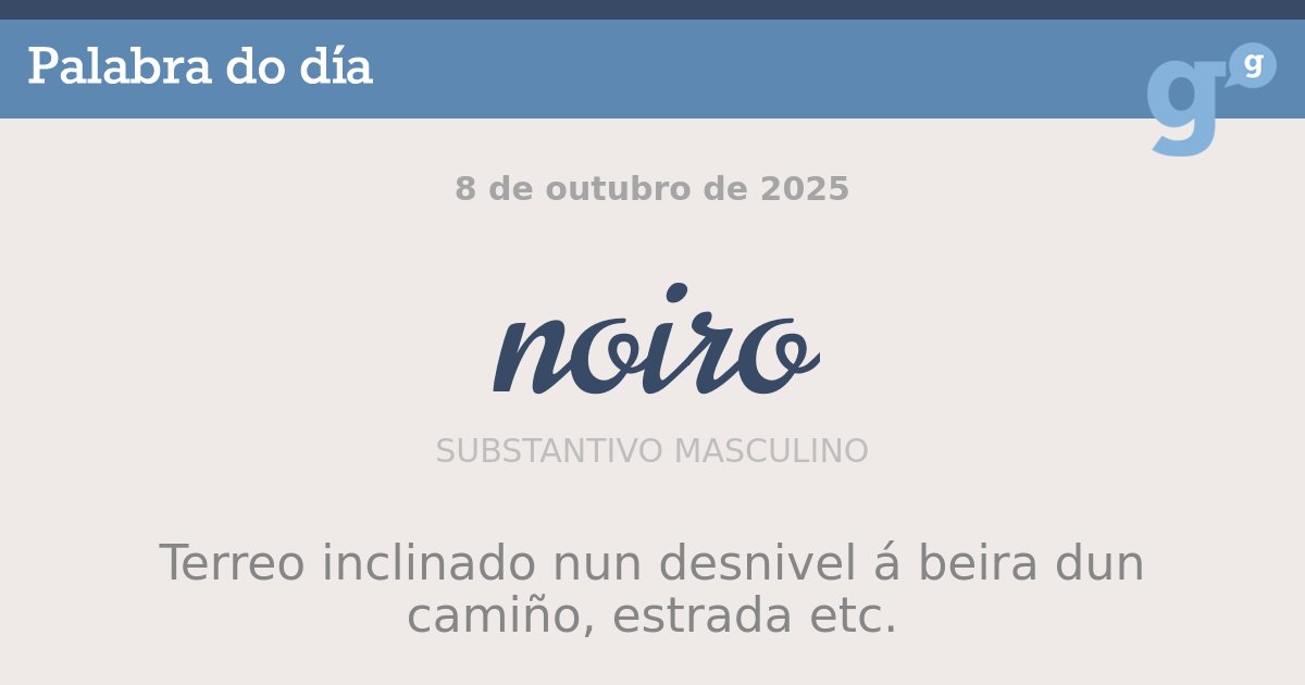 PortalPalabras's tweet photo. Algúns dos sinónimos de #noiro son #rebouza, #ribada,# ribazo ou #támara... e procurade evitar #talude. #palabradodía
 - https://t.co/SHNb05pzef https://t.co/0dF3uoueS4