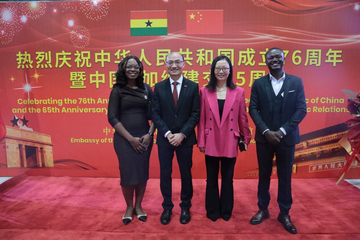 thepaulfrimpong's tweet image. 🇨🇳 𝐂𝐞𝐥𝐞𝐛𝐫𝐚𝐭𝐢𝐧𝐠 𝟕𝟔 𝐘𝐞𝐚𝐫𝐬 𝐨𝐟 𝐭𝐡𝐞 𝐏𝐑𝐂 &amp;amp; 𝟔𝟓 𝐘𝐞𝐚𝐫𝐬 𝐨𝐟 𝐆𝐡𝐚𝐧𝐚–𝐂𝐡𝐢𝐧𝐚 𝐅𝐫𝐢𝐞𝐧𝐝𝐬𝐡𝐢𝐩 🇬🇭

An evening filled with 𝐛𝐫𝐞𝐚𝐭𝐡𝐭𝐚𝐤𝐢𝐧𝐠 𝐜𝐮𝐥𝐭𝐮𝐫𝐚𝐥 𝐩𝐞𝐫𝐟𝐨𝐫𝐦𝐚𝐧𝐜𝐞𝐬

#GhanaChinaRelations ##CulturalExchange @ChinaEmbinGH