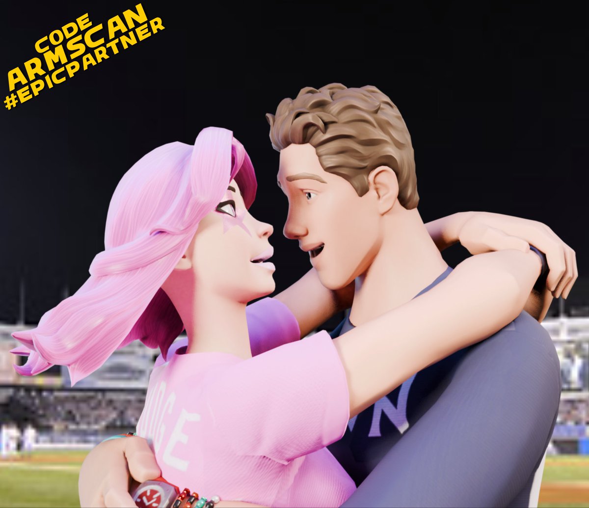 ARMScan's tweet photo. 🩷@itsaPinky_fn and @ceobriteraider🖤 DAAAAAA YANKEES WIN 

Use code ARMScan for the support 
#Fortnite #FortniteShockNAwesome #FortniteChapter6Season4 #FortniteFanArt #FortniteCh6S4 #フォートナイト #Fortnite3D #FortniteRender #Yankees #EpicPartner #luvburds https://t.co/VNTvt3JhJd