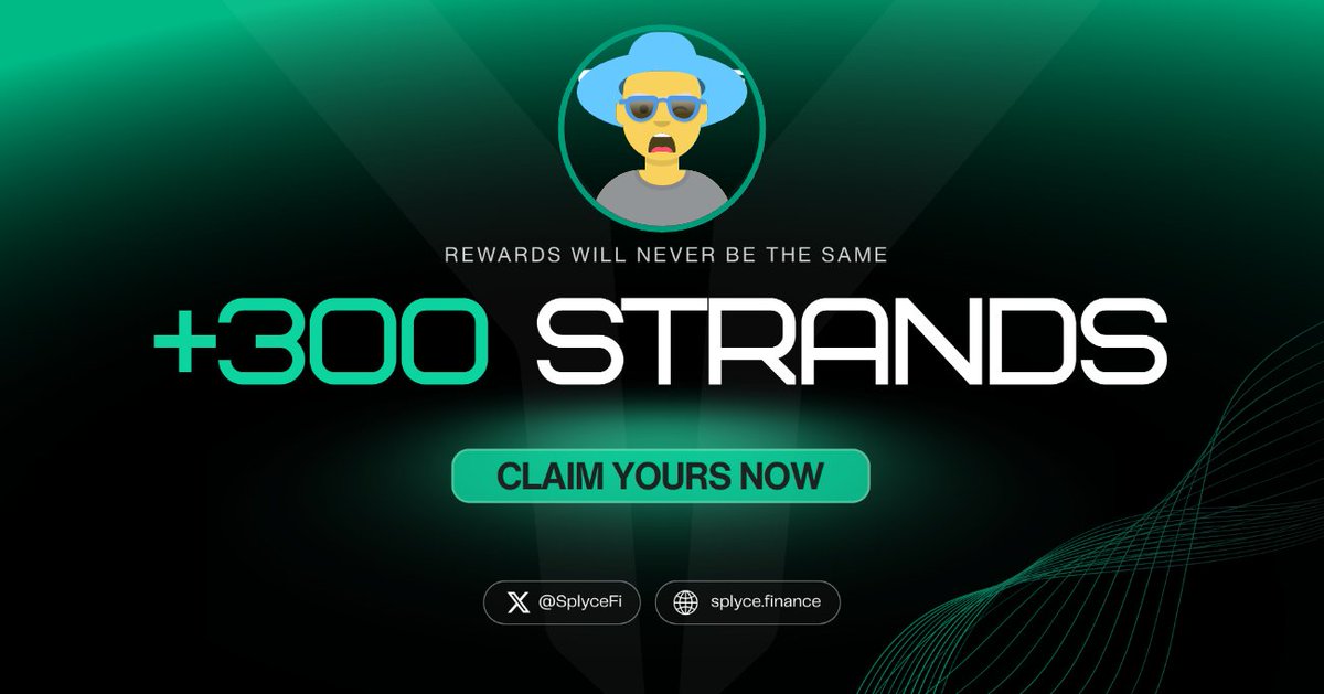 MCMdCt's tweet photo. 300 Strands claimed. 

Real-world yield is coming to Solana with @SplyceFi 

Feels good to be early.

Your turn: https://t.co/XmDBqDYoBz https://t.co/eHfG3cVfcZ
