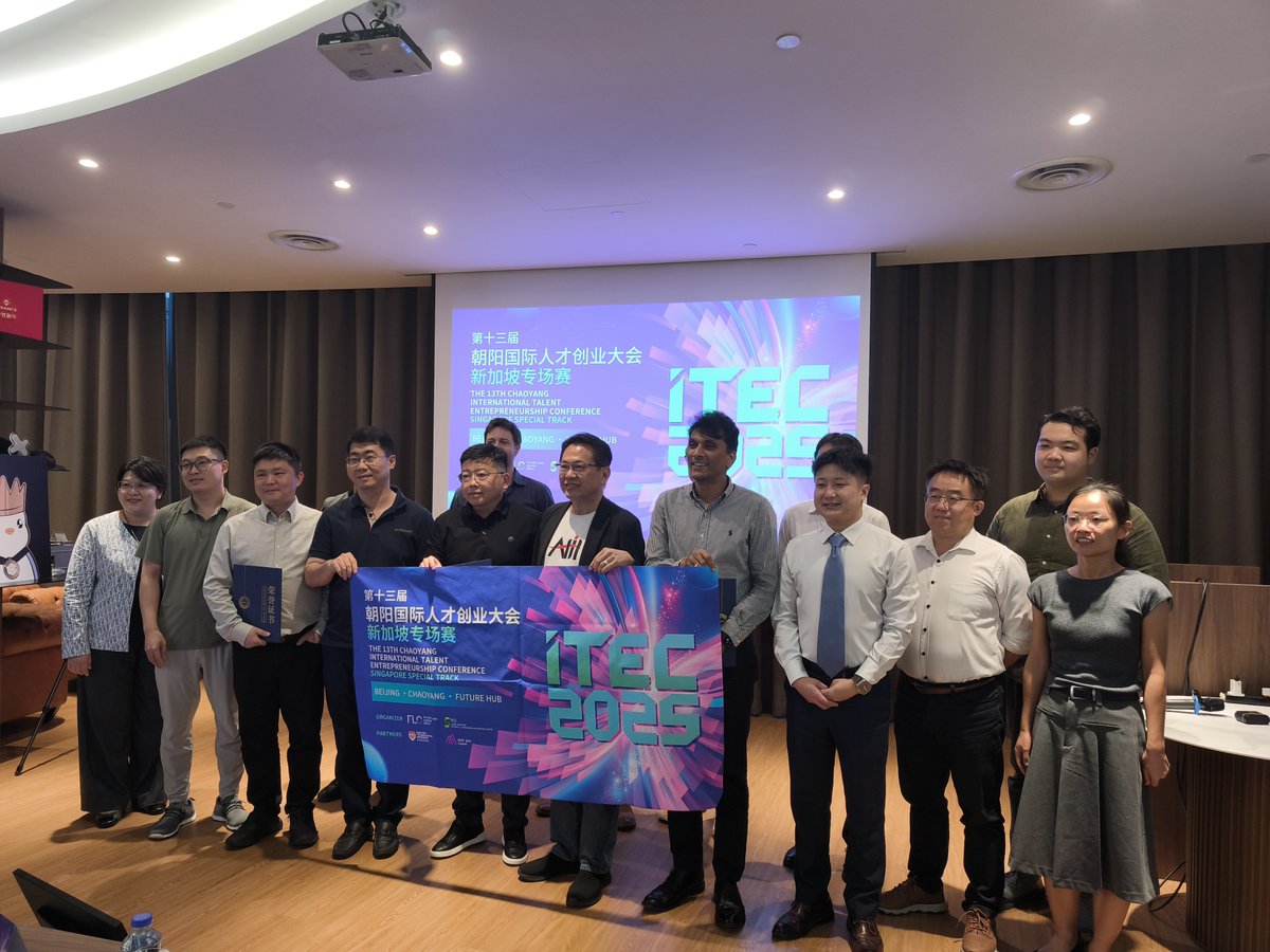 OGBCGroup's tweet photo. The 13th Chaoyang International Talent Entrepreneurship Conference 2025 was hosted at #OGBC 🇸🇬 bringing entrepreneurs and investors together for an afternoon of pitches and exchange.
Thank you to Future Land Center and partners NTU Singapore and Multialpha Capital for choosing #OGBC as the venue for this year’s Singapore track 🔥