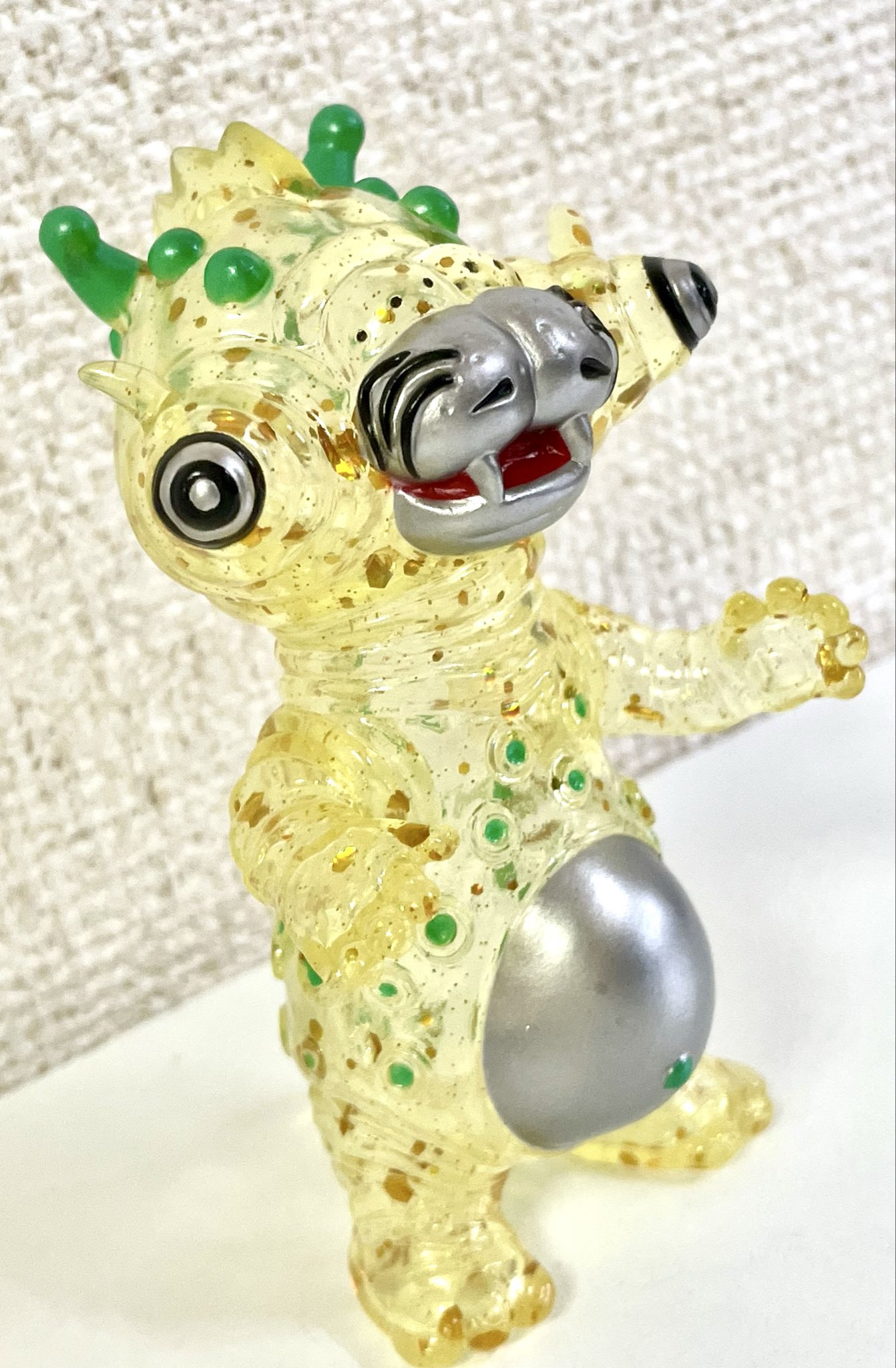 MAXTOY ミニソフビ怪獣倉庫シリーズ テツオン クリアイエロー成型 ラメ