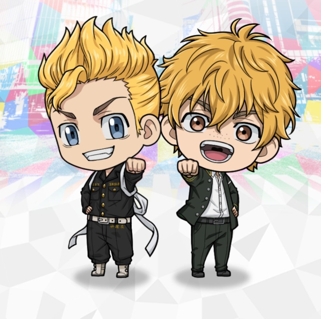 nirei and takemichi full illustration + chibi 🫶🏻🥹