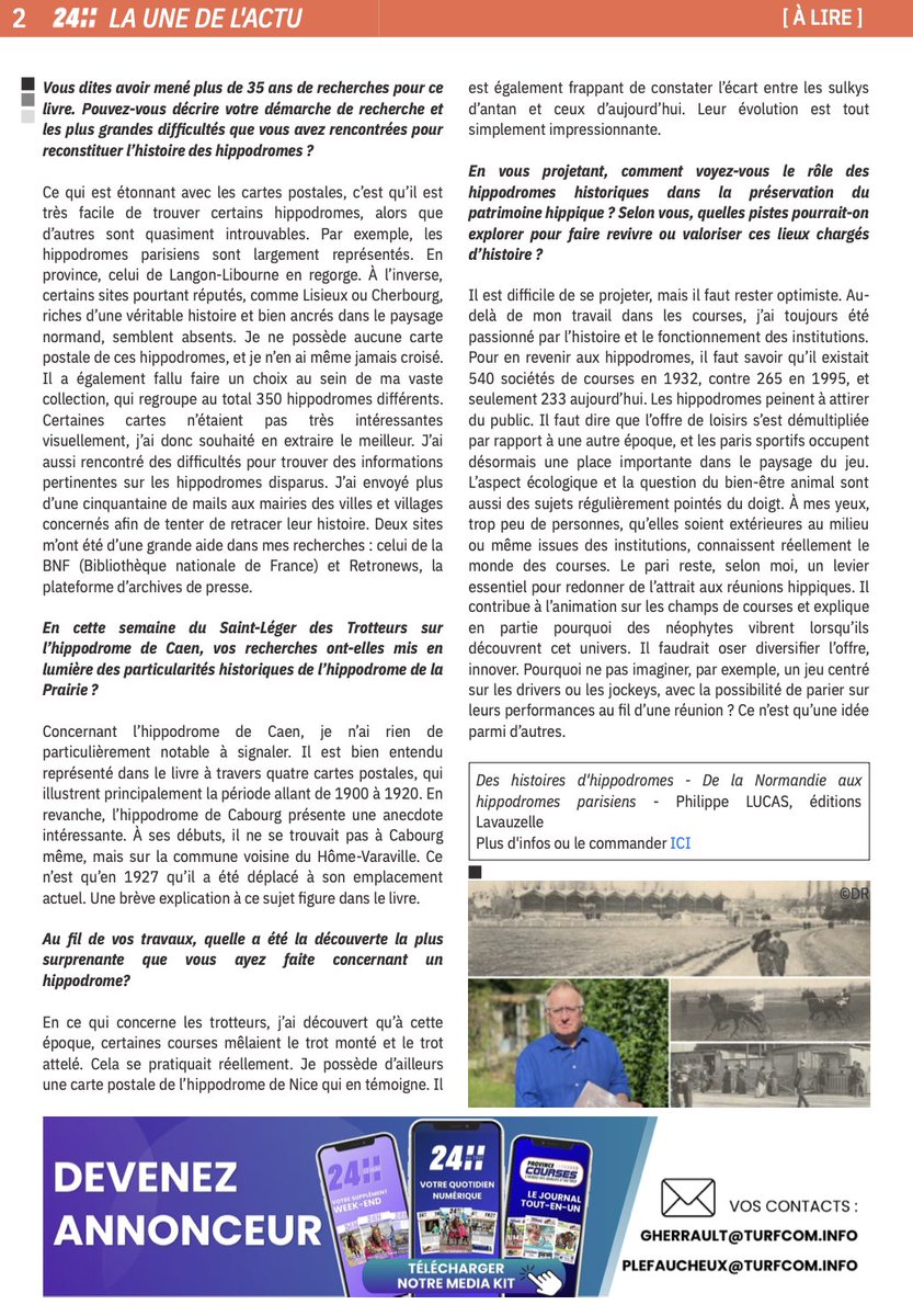 A lire dans 24 H au Trot