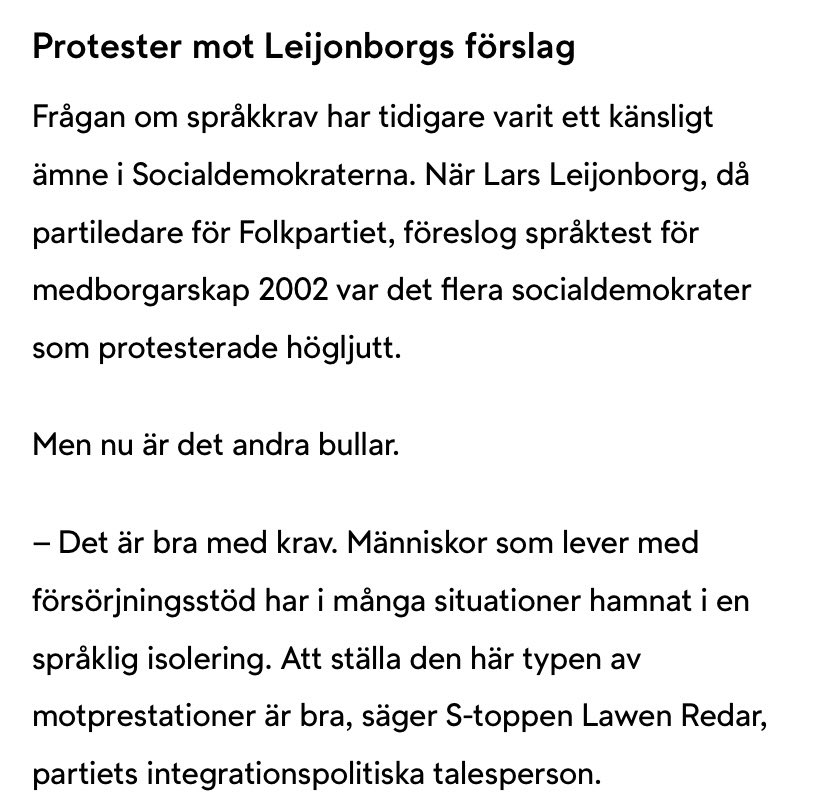 Liberalerna föreslog språktest när jag föddes. Nu är jag 23 och Socialdemokraterna har precis kommit på att språket är viktigt. Man hade kunnat skratta åt detta pinsamma om det inte vore för att senfärdigheten har fått riktigt stora konsekvenser.