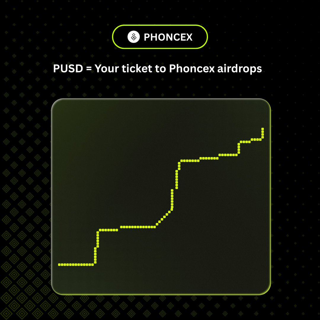 phoncex's tweet image. The most important key in Phoncex will be PUSD.

Holding PUSD can get your real-world tickets and experiences like no other cryptocurrency.

Stay tuned to find out why..

🎉We give a chance to double your PUSD bag in the comments! 

💭How to participate:
Like this post.
Retweet…