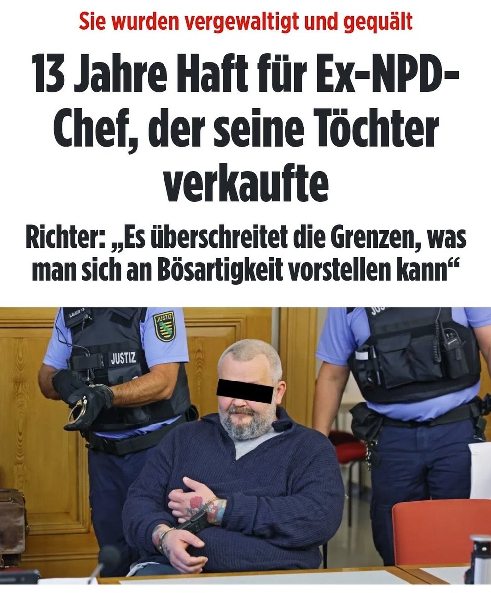 Ach guck mal wieder ein deutscher. 
Wieder eine ekelige Tat von einem deutschen und dazu noch ein Nazi. 

Aber ja linke und Ausländer sind das Problem 🤡🤡🤡🤡🤡🤡🤡