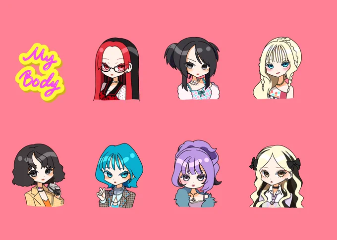 MyBodyジャケットのHANAちゃんたち ちかちゃんはFCのアイコンにしました #HANA_fanart