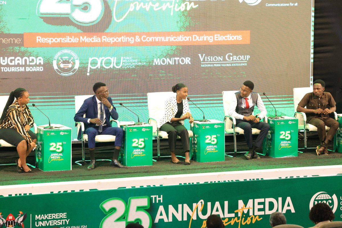 A panel discussion by students is holding dialogue on how the <a href="/UgandaEC/">The Electoral Commission - Uganda</a> can work with media practitioners in the pre and post 2026 elections. #MakAMC2025