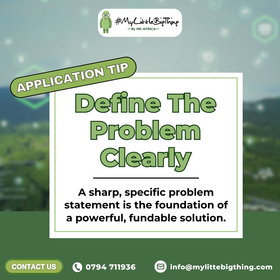 Your #MyLittleBigThing application starts here. 🎯

Before you dream up the perfect solution, you must define the perfect problem. A sharp, specific problem statement is what separates a good idea from a fundable, impactful one.