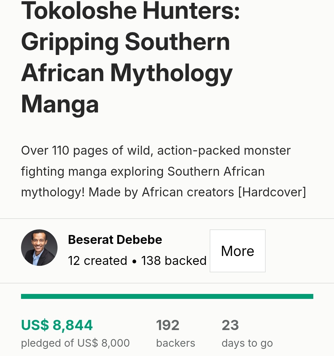 Bill Masuku Art (@billmasukuart) on Twitter photo We're FULL FUNDED in 12 hours!? 🙏🏾🇿🇼✨🔥 Thank you so so much for all the support for this afromanga #TokolosheHunters <a href="/Kickstarter/">Kickstarter</a>
If you haven't already, back the campaign now:
kickstarter.com/projects/etanc… We're FULL FUNDED in 12 hours!? 🙏🏾🇿🇼✨🔥 Thank you so so much for all the support for this afromanga #TokolosheHunters <a href="/Kickstarter/">Kickstarter</a>
If you haven't already, back the campaign now:
kickstarter.com/projects/etanc…