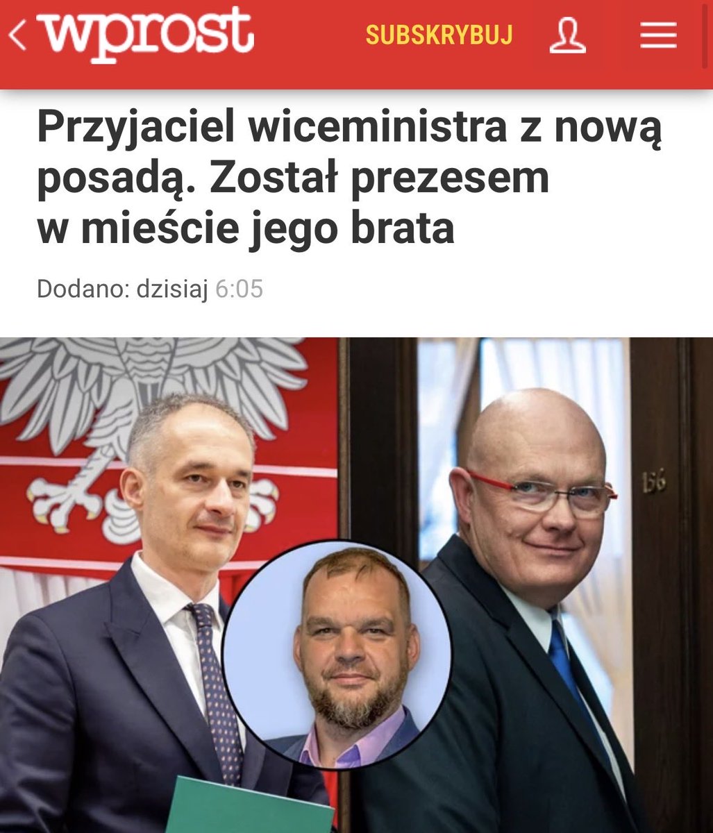Przyjaciel wiceministra cyfryzacji <a href="/McGramat/">Michał Gramatyka 🇵🇱🇪🇺 #Polska2050 💛</a> został nowym prezesem miejskiej spółki transportowej, w mieście, w którym prezydentem jest jego brat <a href="/MaciekGramatyka/">Maciej Gramatyka🇵🇱🇪🇺</a>. – Wpływu na tę decyzję nie miałem żadnego – zapewnia polityk <a href="/PL_2050/">Polska 2050</a>.
<a href="/TygodnikWPROST/">WPROST.pl</a> 

🔴 wprost.pl/tylko-u-nas/12…
