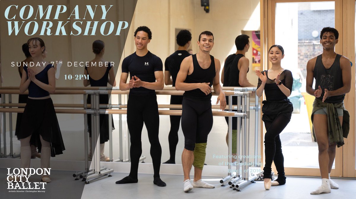 On Sunday 7th December, London City Ballet’s Artistic Director Christopher Marney will lead a one-day workshop designed for professional dancers, current dance students and those who want to expand their experience of learning neo-classical choreography

londoncityballet.com/engage/classes/