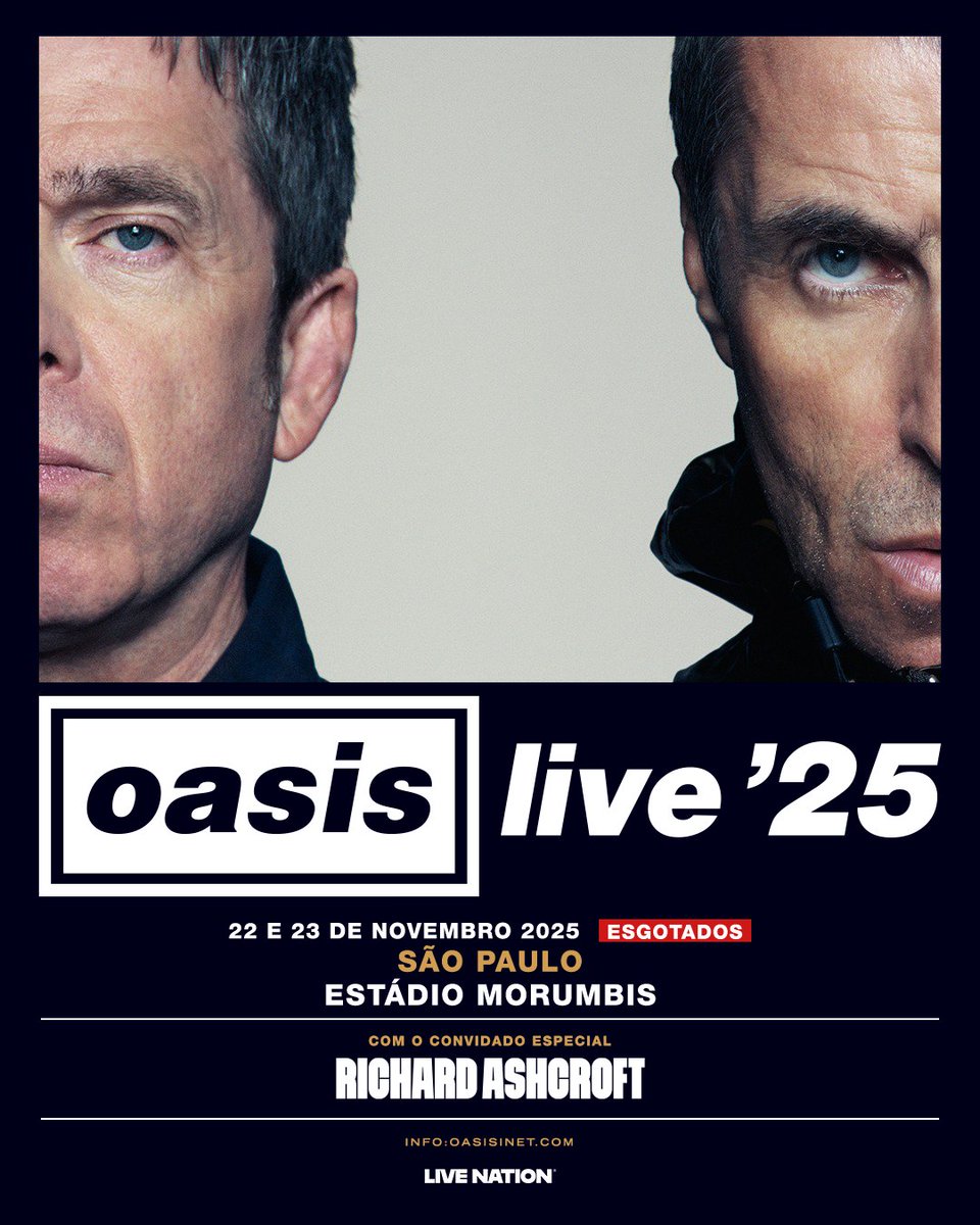 Richard is delighted to announce that he will now be the special  guest on the last five Oasis live '25 shows being held next month in  South America.