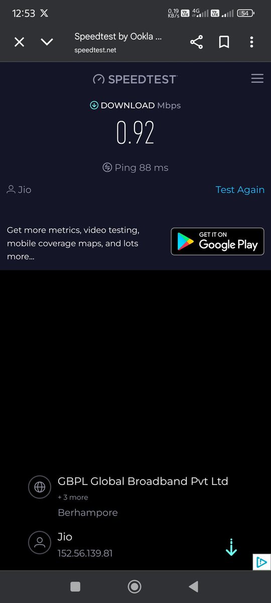 SWAPAN0606's tweet photo. @JioCare @reliancejio 
Wrost network https://t.co/apayUKl6m8