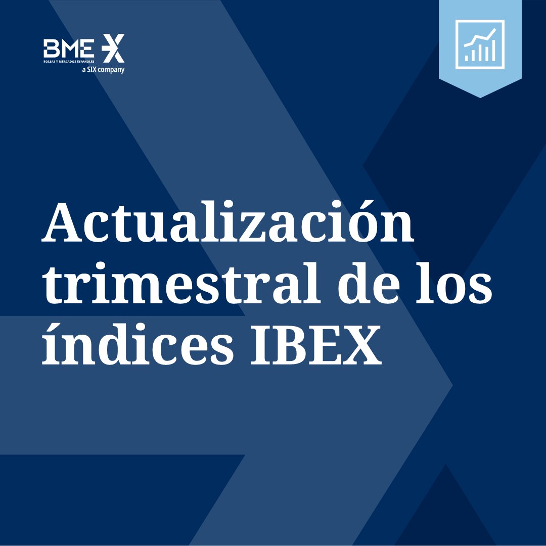 BolsaBME's tweet image. 📊 Ya disponible la actualización trimestral de los índices IBEX.

Consulta rentabilidad, volatilidad, top 10 componentes y metodología.

Acceso gratuito por tiempo limitado 👉 six.swiss/48V5KVL

#MercadosFinancieros #IBEX